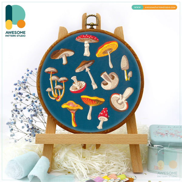 Mushrooms Collection Embroidery Kit
