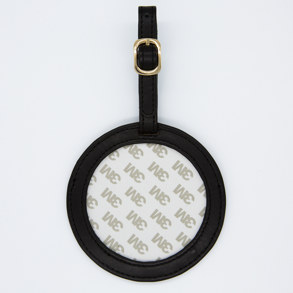 Planet Earth Self-Finishing Leather Round Luggage Tag