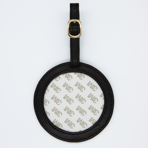 Planet Earth Self-Finishing Leather Round Luggage Tag