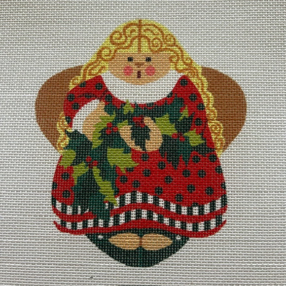 Boughs of Holly Angel Ornament