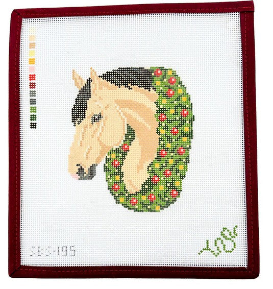 SBS195 Buckskin Christmas Horse