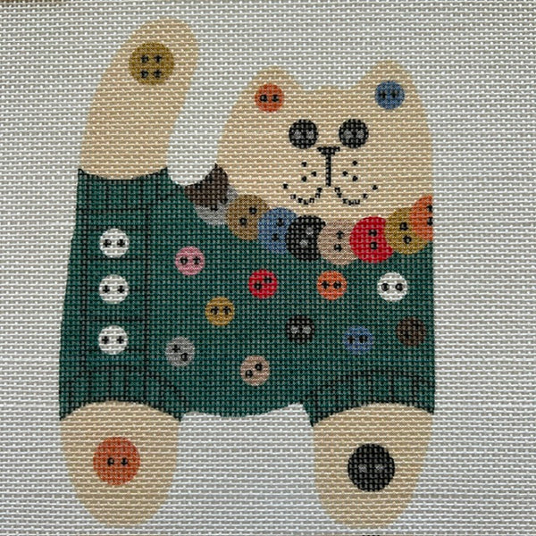 Buttons Cat Ornament
