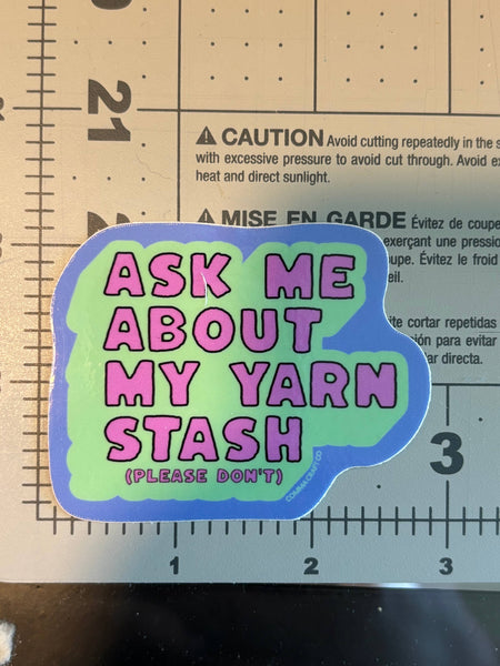 Yarn Stash Vinyl Sticker