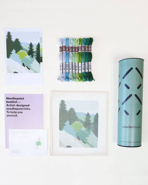 Mountain Spring Needlepoint Kit | DIY Embroidery