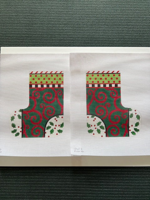 Curly Cue Boot Christmas Stocking (MSD-1262B)