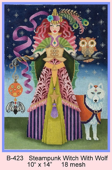 Steampunk Witch With Wolf (B-423)