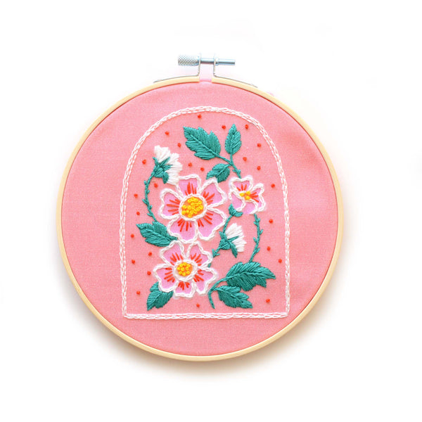 Roses Embroidery Patch Kit