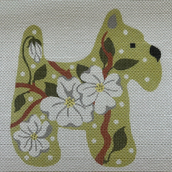 Dogwood Dog Ornament