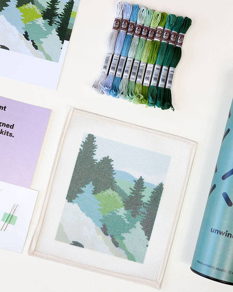 Mountain Spring Needlepoint Kit | DIY Embroidery