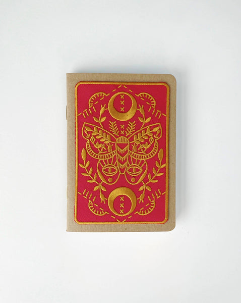 Mythic Moth Embroidered Pocket notebook