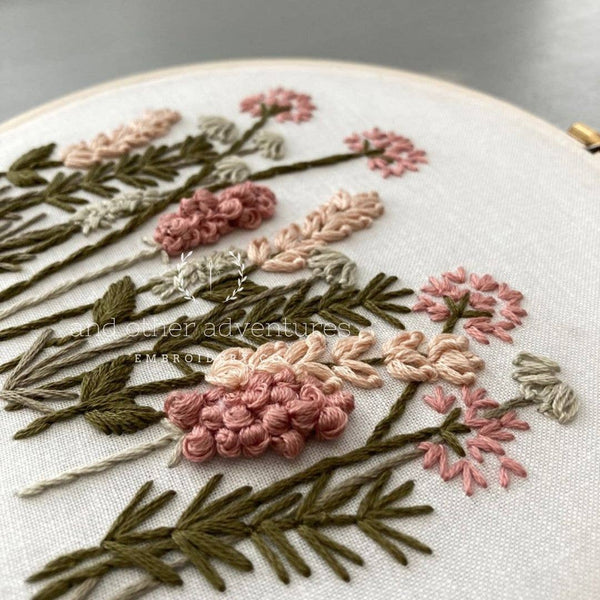 Meadow Embroidery Kit in Blush & Olive