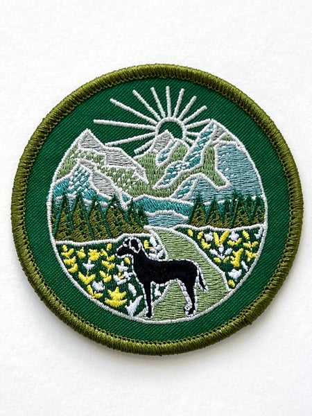 Trail Dog Embroidery Sticker Patch