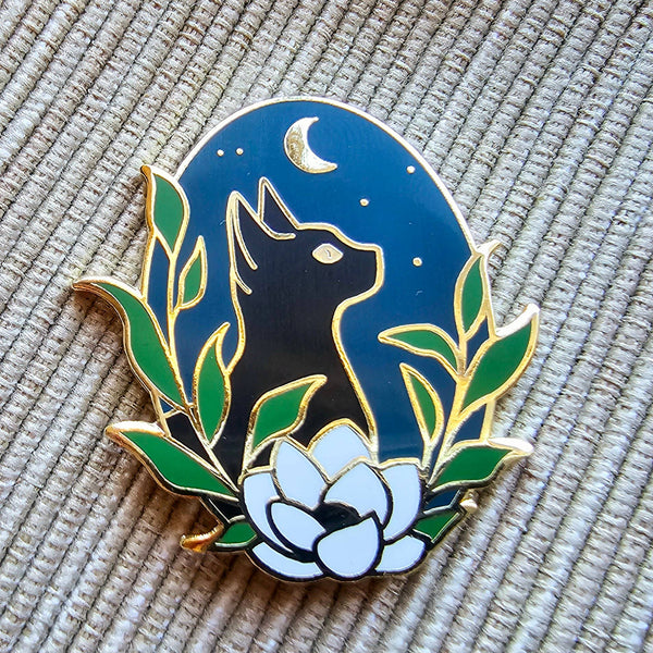 Jessica Long Black Cat Enamel Needle Minder