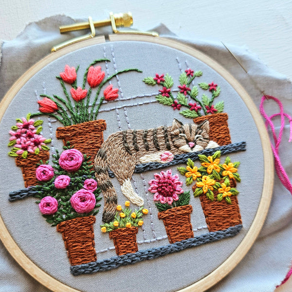 Jessica Long Catnap Embroidery Kit