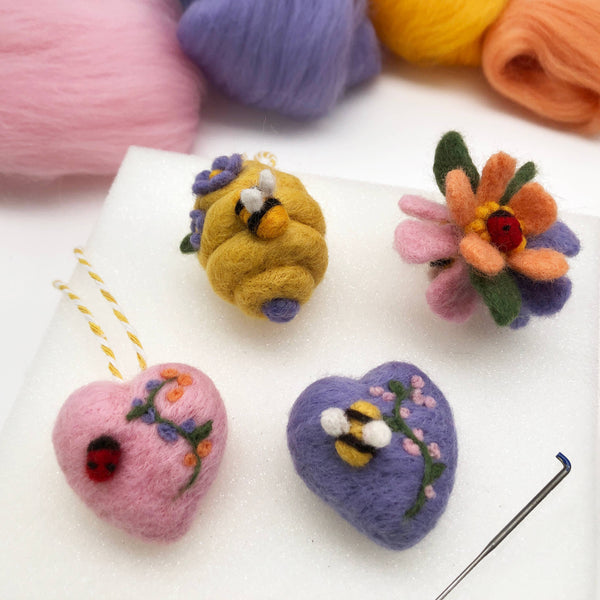 Needle Felting Kit - Springtime. A Pretty Craft for Easter
