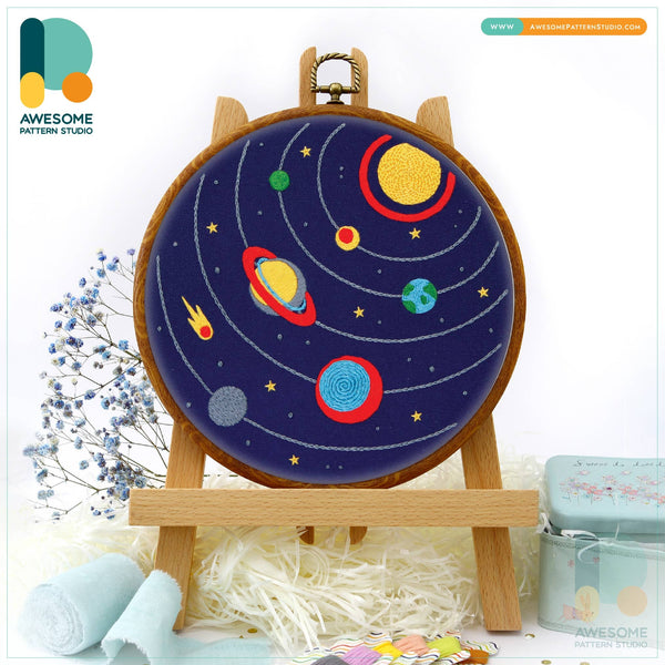 Solar System Embroidery Kit