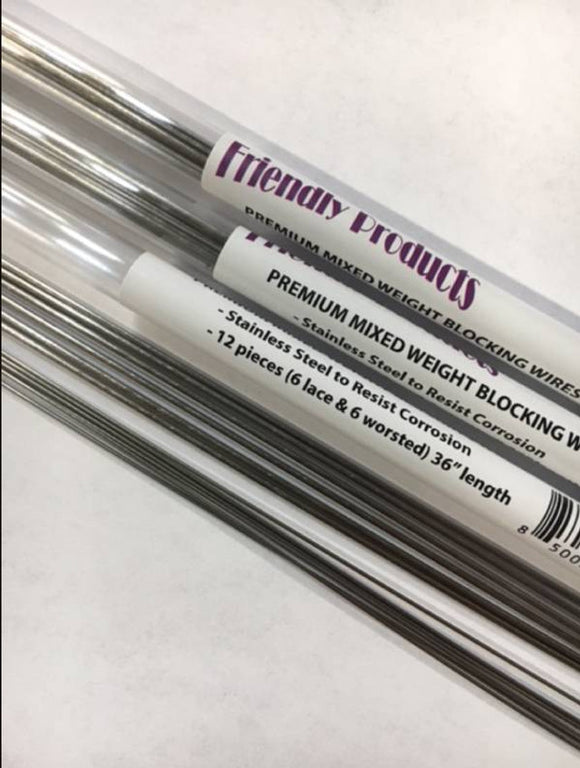 Friendly Products Blocking Wires Mixed 36" Set of 12 (black cap)