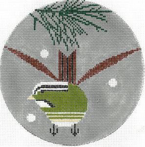 HC-O446d Winter Blackheaded Grosbeak Ornament