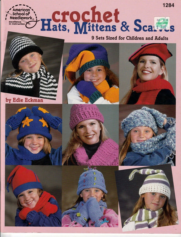 Crochet Hats, Mittens & Scarves