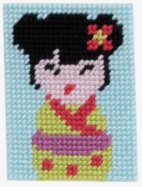 Kokeshi Doll Needlepoint Kit