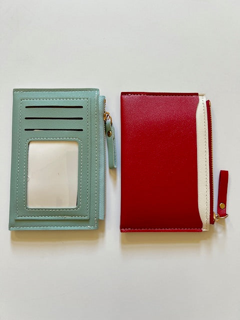 Mini Leather Wallet with Zipper (self finishing)