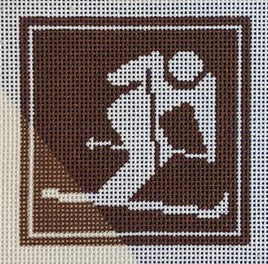 Outdoor Sign Coaster - Skier