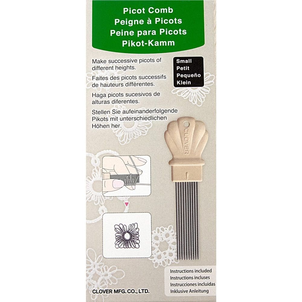 CLOVER NEEDLECRAFT, INC. Clover Picot Pettine, piccolo, grigio talpa CLOVER NEEDLECRAFT, INC. Clover Picot Pettine, piccolo, grigio talpa