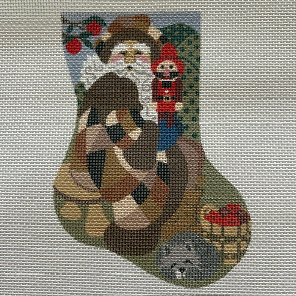Patchwork Santa Mini Stocking