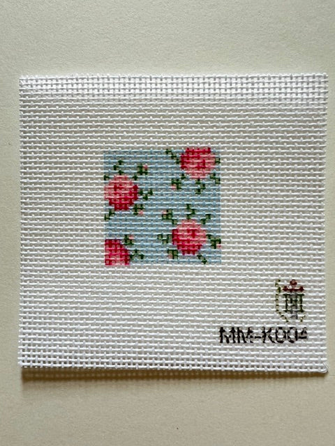 Pink Floral Sky Blue Background (MM-K004) [Bitty Box insert]