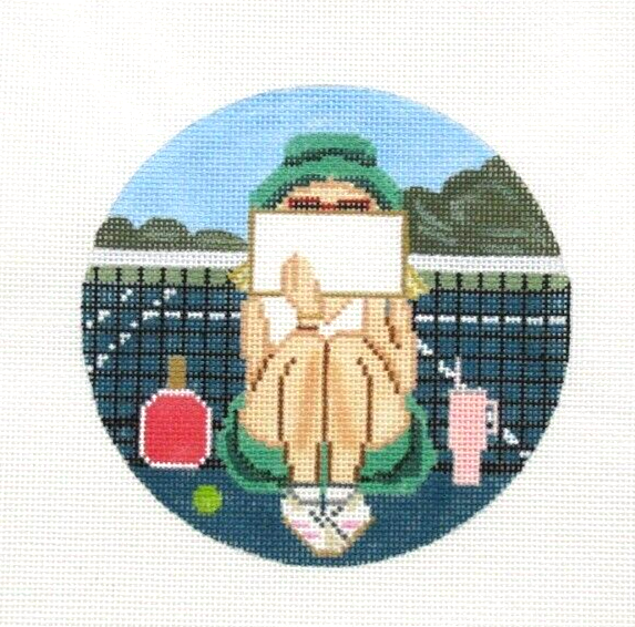 Pickleball Stitching Girl Ornament (GE-GS217)