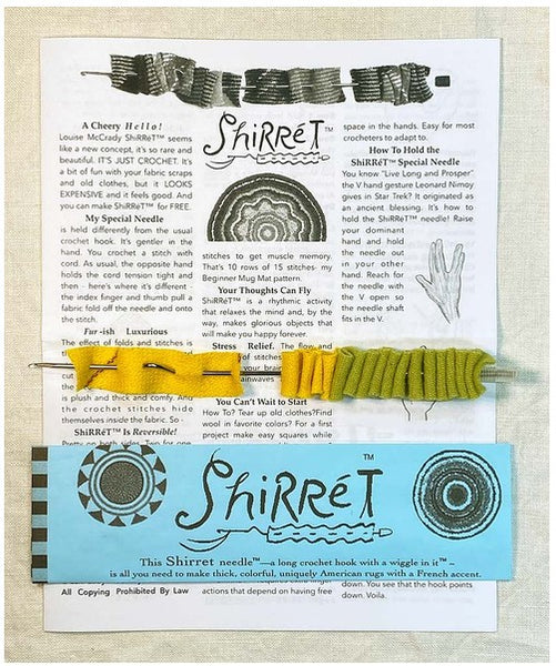 The Shirret Needle (Crochet hook with a wiggle)