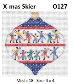 O128 Xmas Ball with Skiers