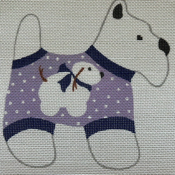 Snowball Dog Ornament