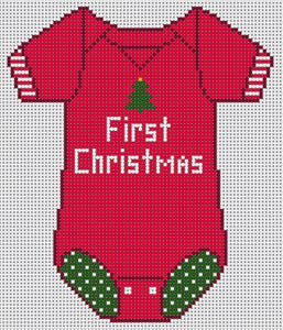 Baby Onesie (Red) First Christmas) (XO-183d)