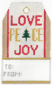 Gift Tag - Love Peace Joy (XO-198c)