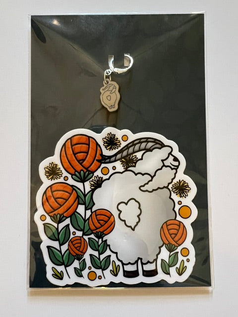 2026 Utah Yarn Crawl Needlepoint Joint stitch marker and sticker