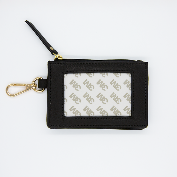 Planet Earth Self-Finishing Leather Zip Coin Holder