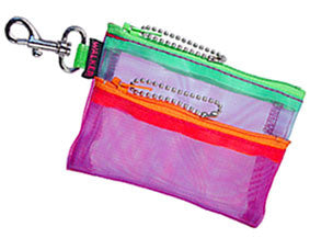 Walker Double Zip Key Case with Hook (3" x 4")