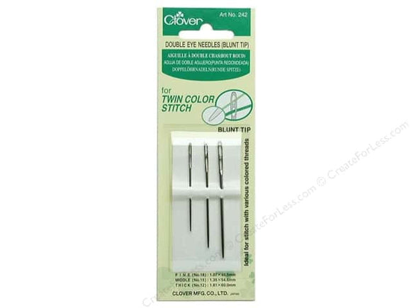 Clover Double Eye Needles (Blunt tip)