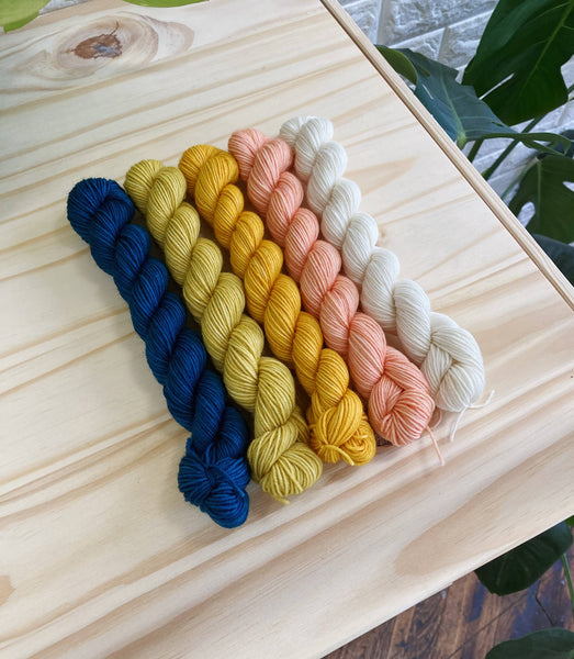 Cottage Sock Yarn • Hand Dyed Mini Skein Set 3