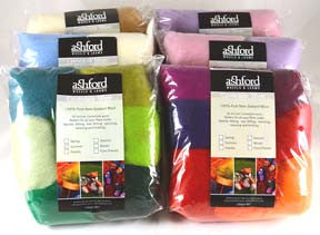 Ashford Corriedale Sliver Wool Packs