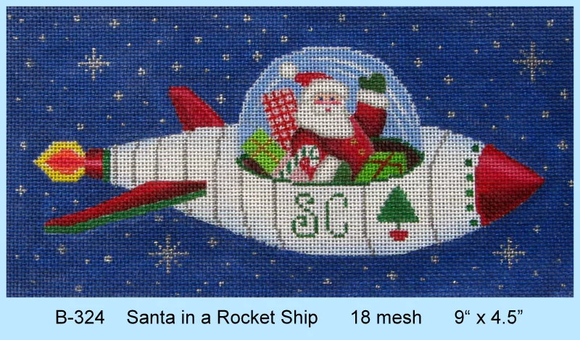 Santa in a Rocket Ship (B-324)