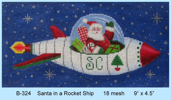 Santa in a Rocket Ship (B-324)