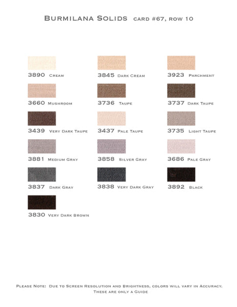Burmilana* (Colors 3503 - 3996)