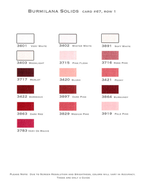 Burmilana* (Colors 3503 - 3996)