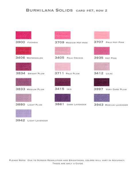 Burmilana* (Colors 3503 - 3996)