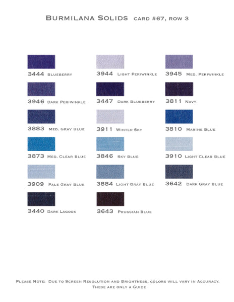 Burmilana* (Colors 3503 - 3996)
