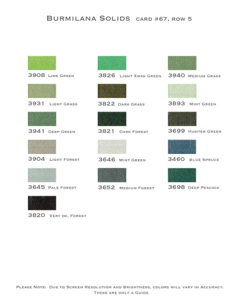 Burmilana* (Colors 3503 - 3996)