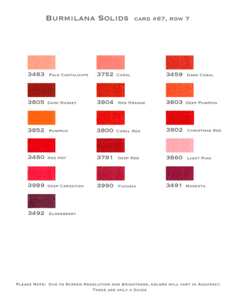 Burmilana* (Colors 3503 - 3996)
