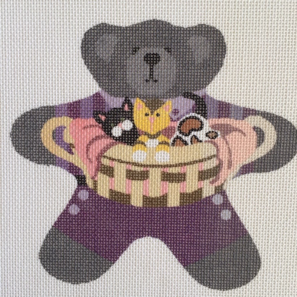 Bushel of Kittens Bear Ornament